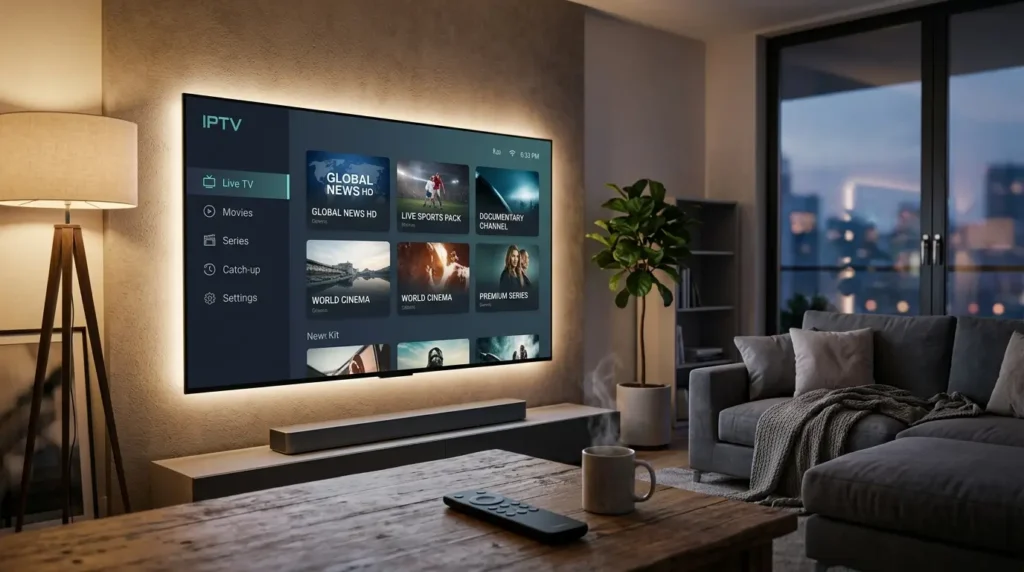 Professional IPTV subscription platform with cloud streaming technology